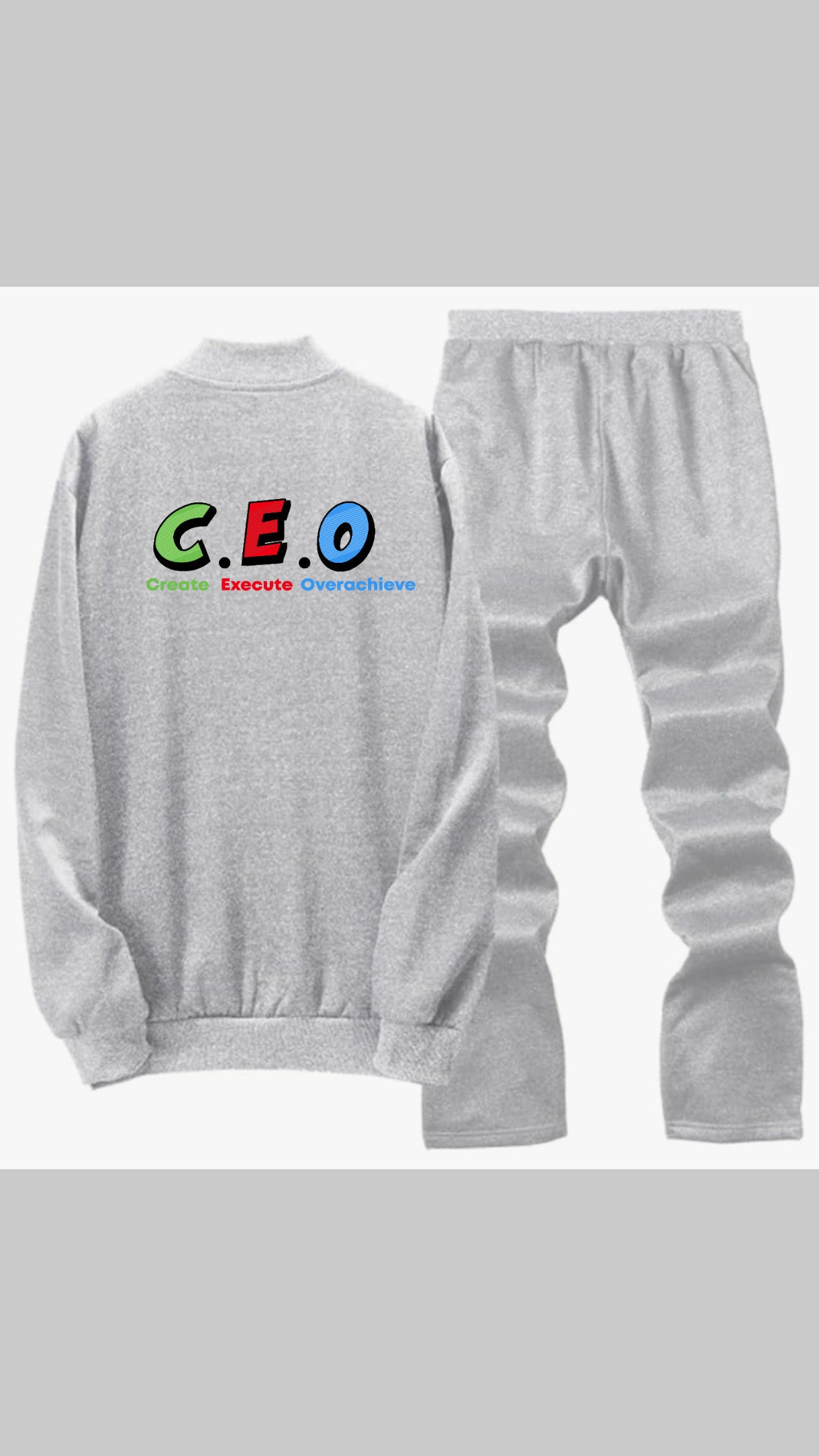 Cool Gray CEO Track Suit