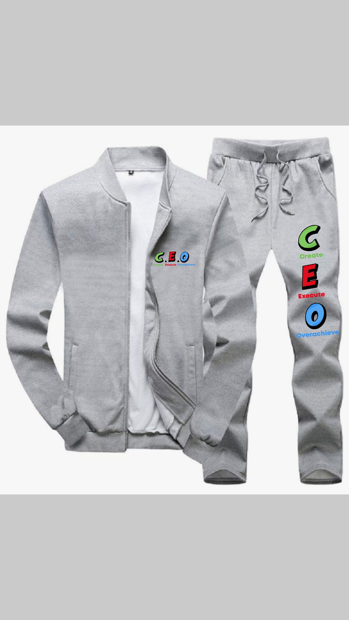 Cool Gray CEO Track Suit